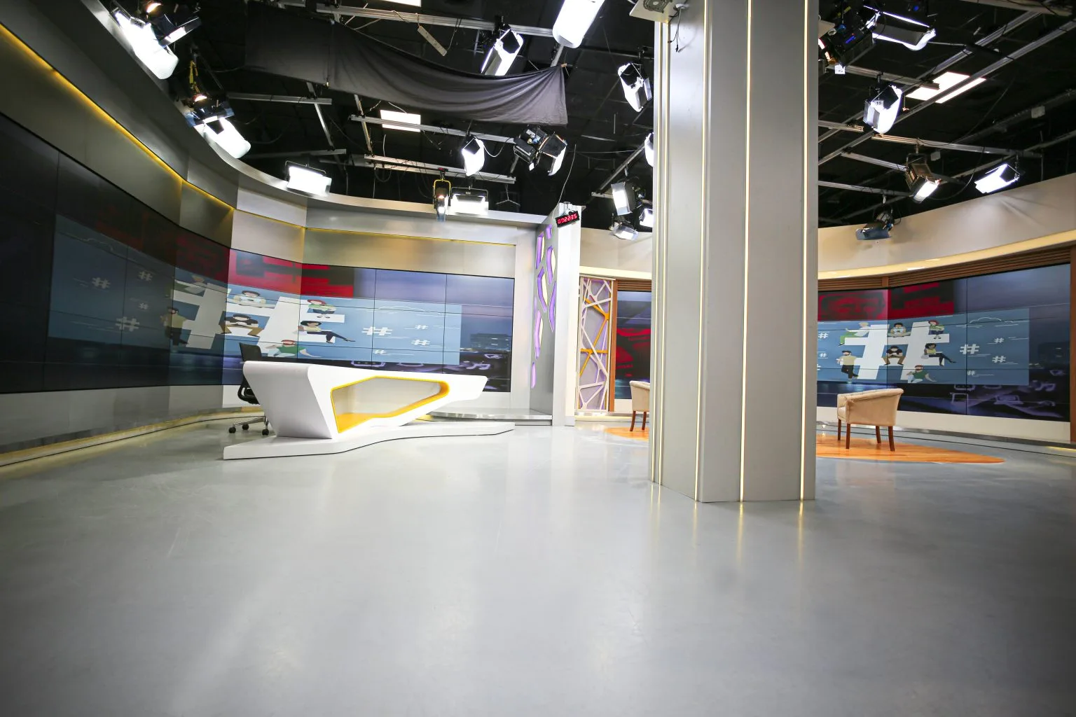 Production Studio A sets