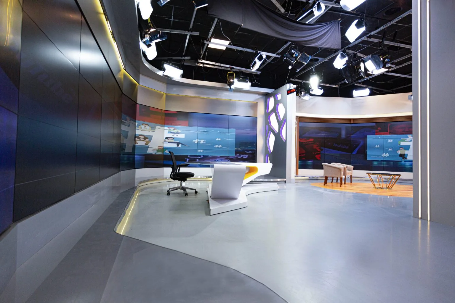 Production Studio A sets