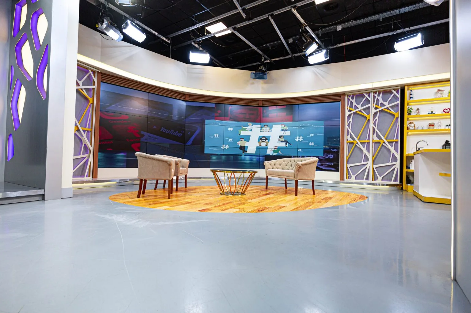 Production Studio A sets